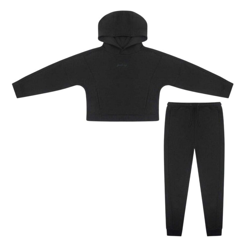 Firetrap Girls Embroidered Logo Fleece Hoodie And Joggers Set / Black